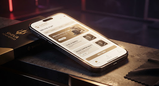 Premium tempered glass on a smartphone